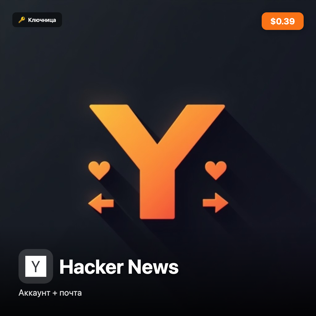📰 Hacker News — account with mail | karma 1 | instant photo 2