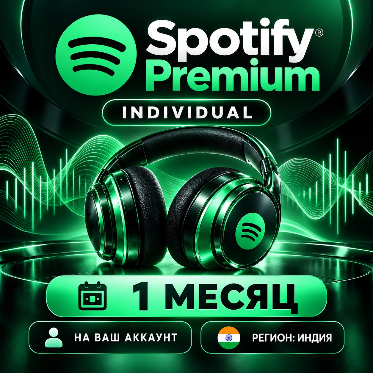 Spotify Premium Individual на 1 месяц — на ваш аккаунт фото 1