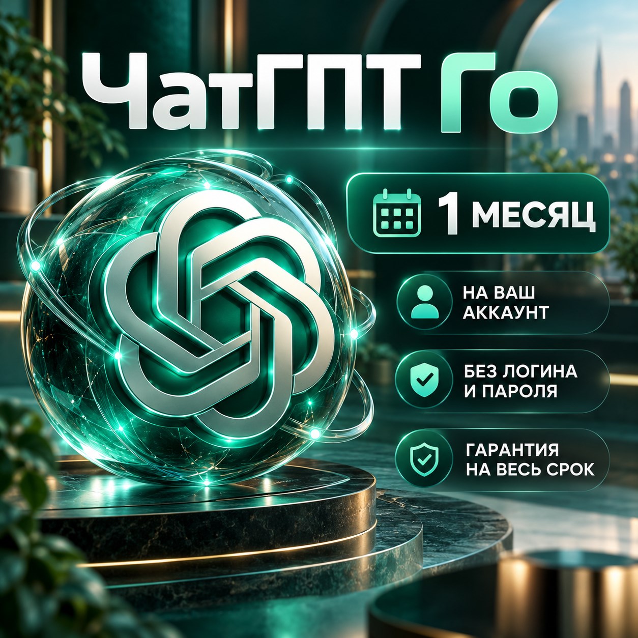 ChatGPT Go на 1 месяц — на ваш аккаунт без логина и пароля фото 1