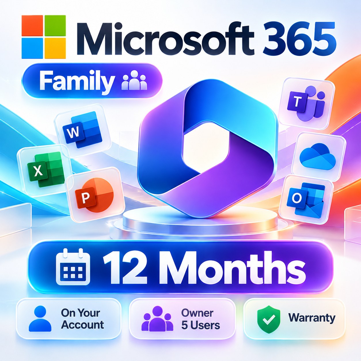 Microsoft 365 Family 12 месяцев ✅ На ваш аккаунт | Владелец 5 users | Гарантия фото 1
