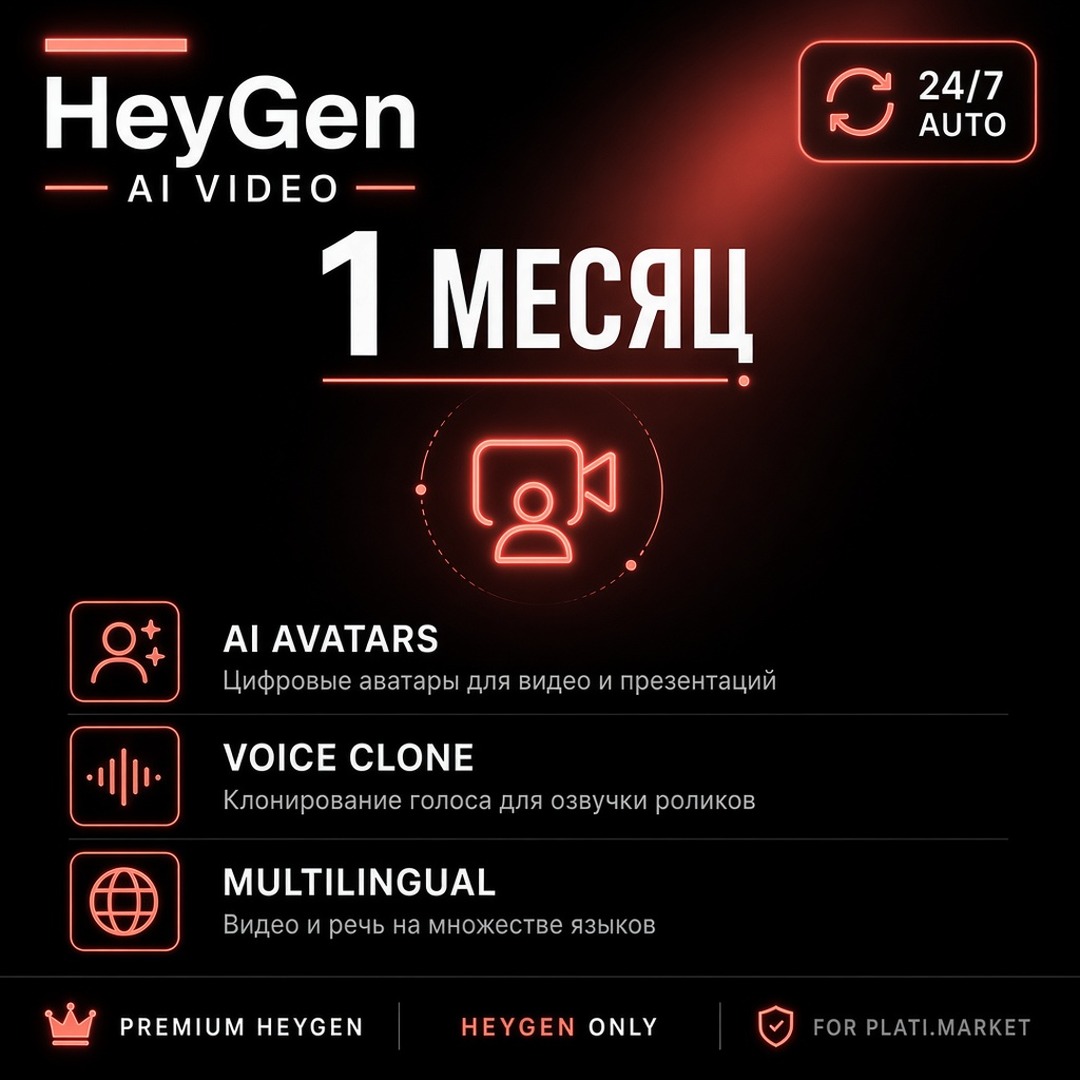 24/7 HeyGen Creator / Pro - Subscription 1 month - or your account - Warranty photo 2