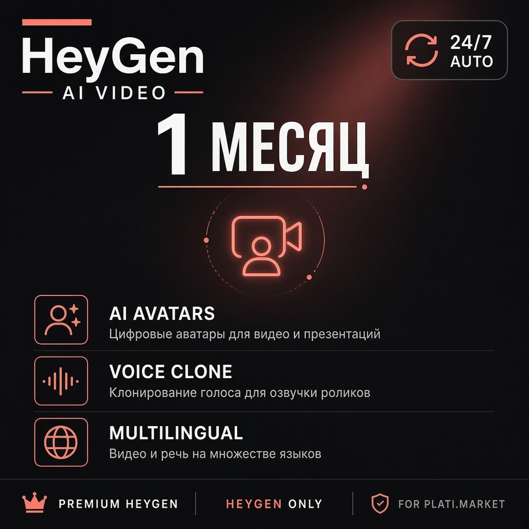 24/7 HeyGen Creator / Pro - Subscription 1 month - or your account - Warranty photo 1