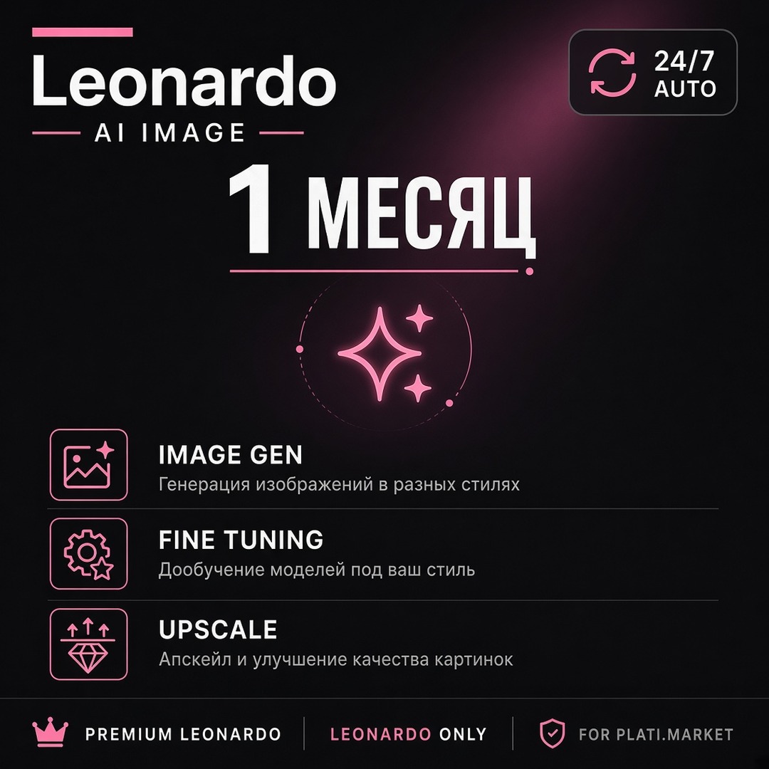 24/7 Leonardo AI Essential / Premium / Ultimate - Subscription 1 month photo 1
