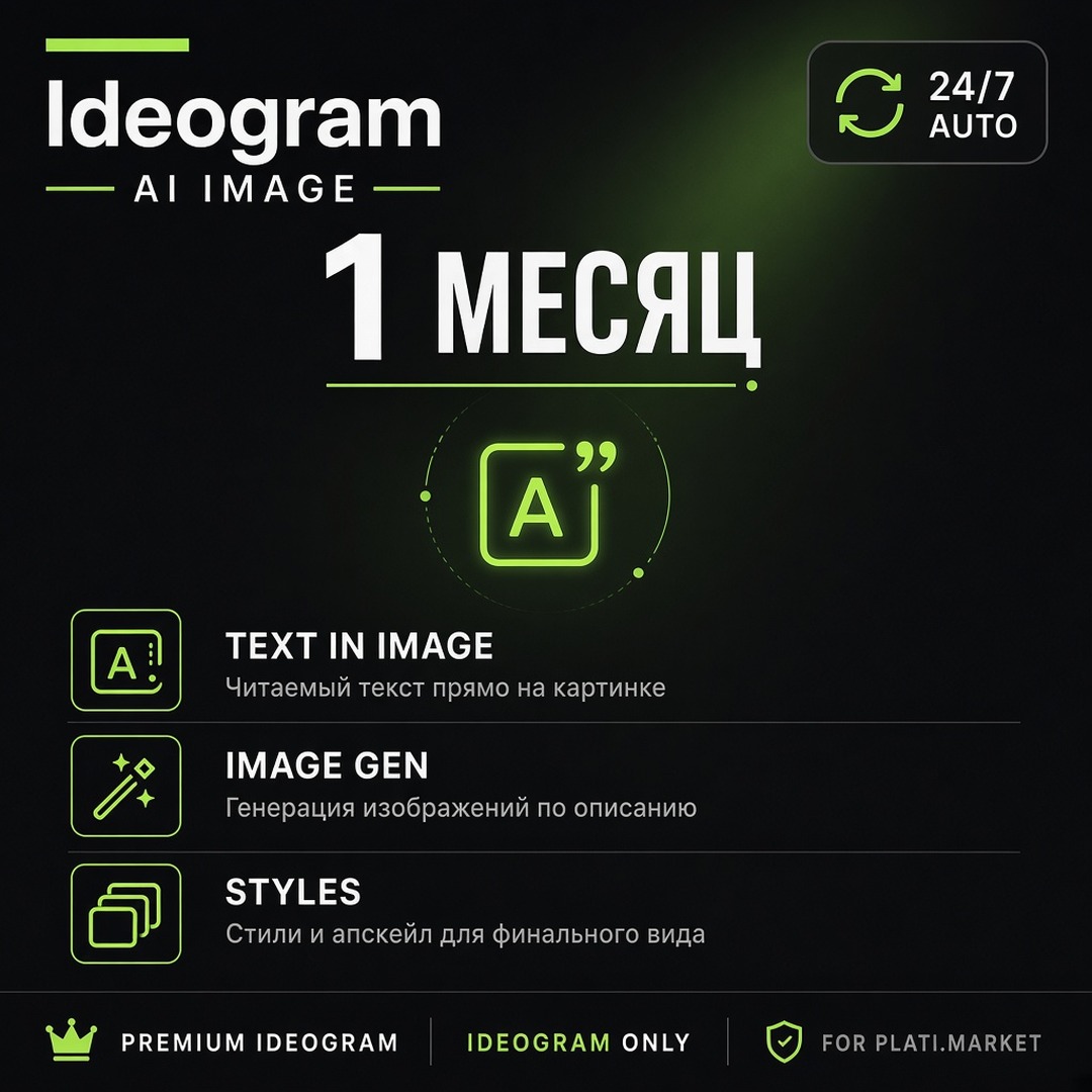24/7 Ideogram AI Plus / Pro - Subscription 1 month - account photo 1