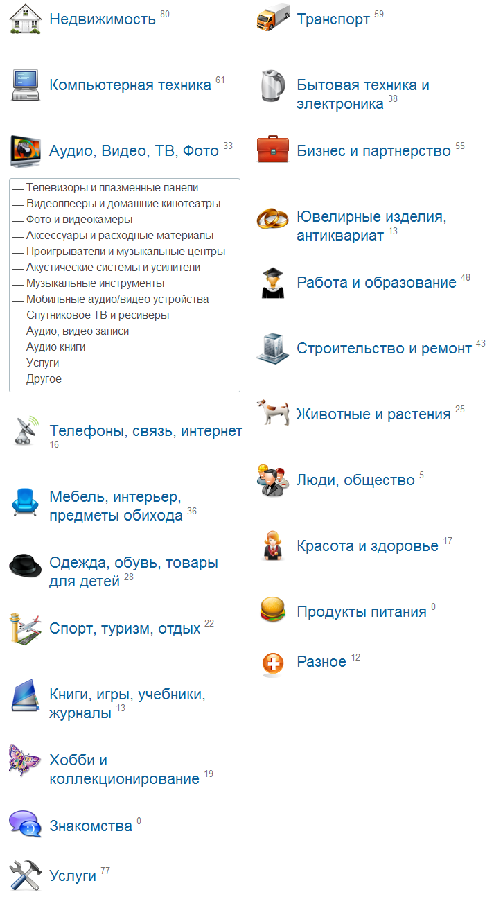Доска объявлений версия 2.5 (готовый сайт) Drupal