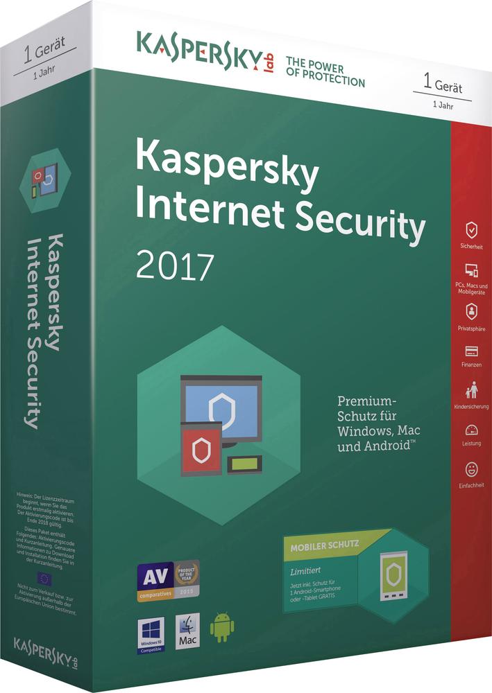 Kaspersky Internet Security 2017 183 дн. 1 PC Reg. FREE