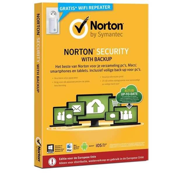 Norton™Security With Backup  2015  90 дней 10 ПК