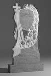 3D модель памятника для ЧПУ фрезеровки - Сердце и розы