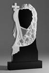 3D модель памятника для ЧПУ фрезеровки - Сердце и розы