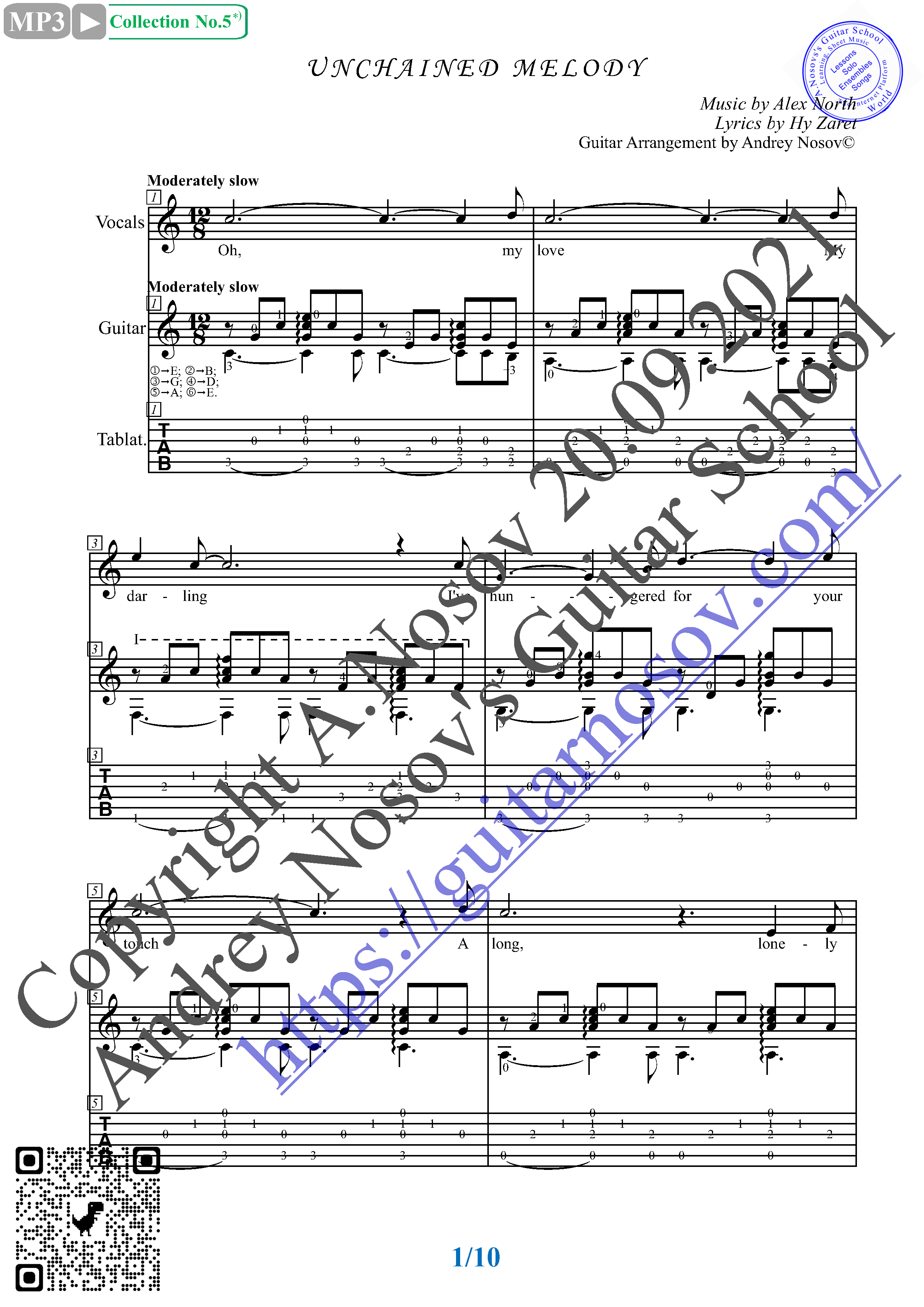 Guitar Chords For Unchained Melody