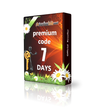 TurboBit premium code 7 days (Official Reseller)