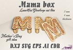 Шкатулка для мамы, макет для лазерной резки DXF CDR SVG