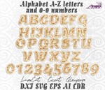 Морской алфавит буквы a-z, цифры 0-9 для лазерной резки