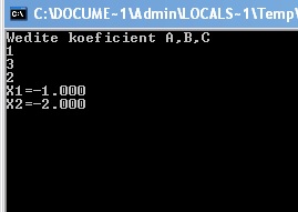 Квадратное уравнение на языке Turbo Pascal