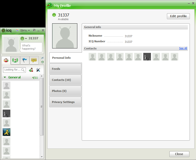 Пятизначный ICQ номер 31337 / 5 Digit ICQ Number 31337