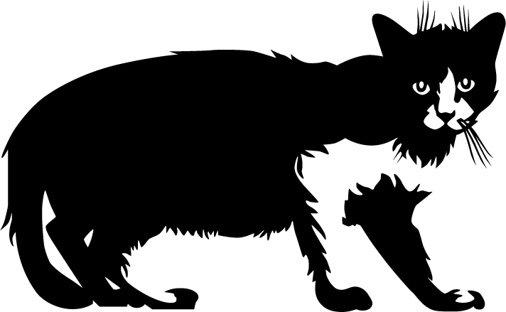 Vector Stencil Cat
