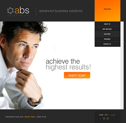 ABS Стильный Flash шаблон для вашей компании