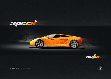 Speed Красивый Flash шаблон на автомобильную тематику