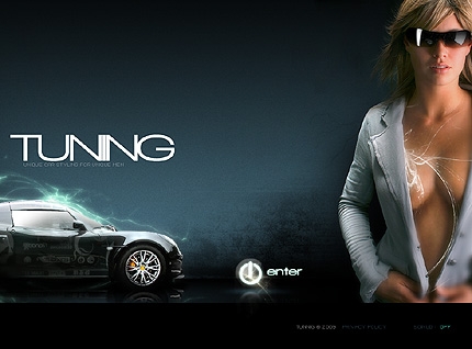 Tuning Красивый Flash шаблон на автомобильную тематику