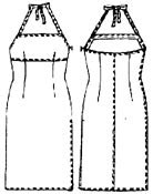 Выкройка приталенного платья с боковым разрезом 310
