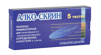 Набор тестов Алко-скрин (5 тестов)