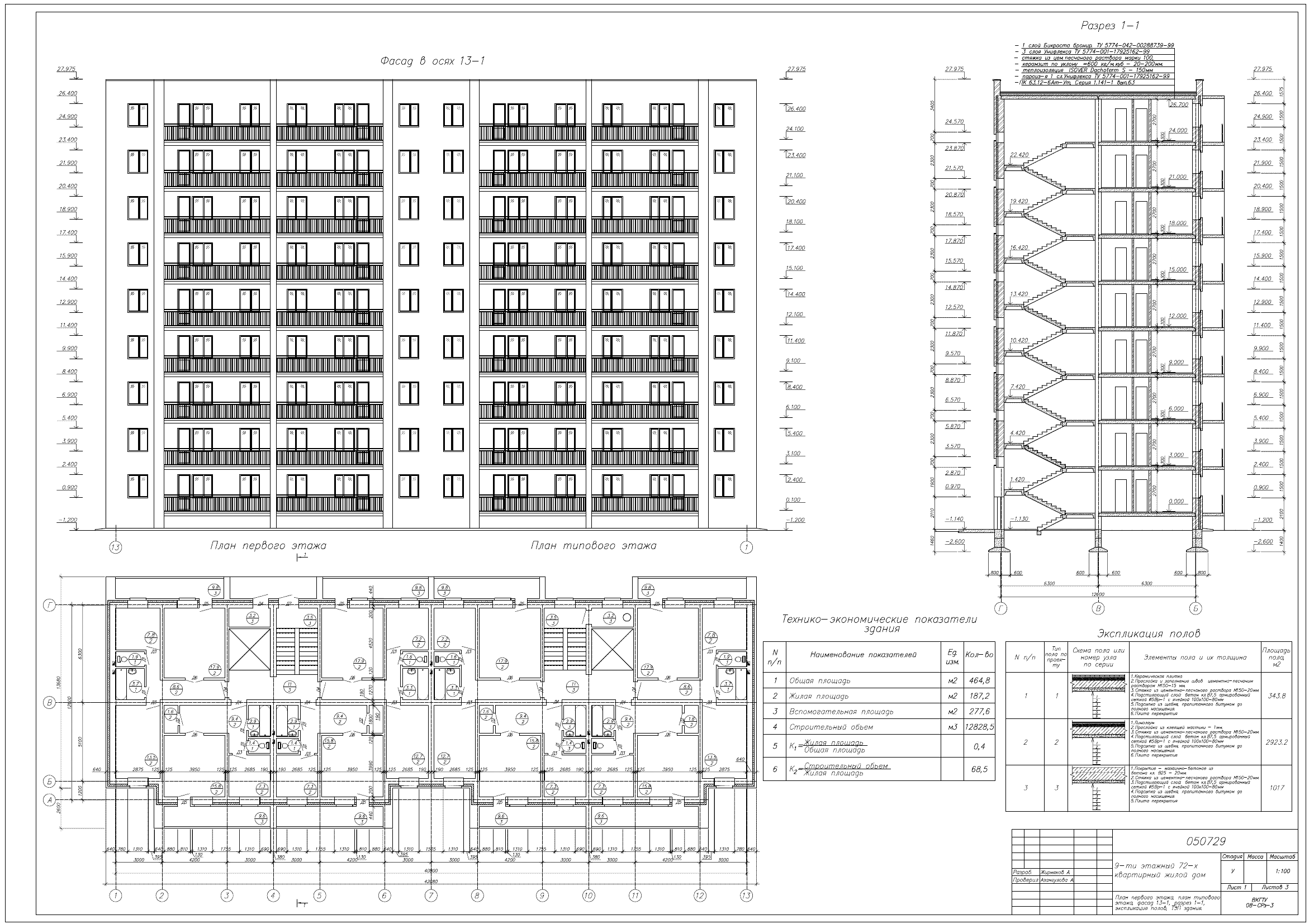 Курсовая Работа 9-Этажный Жилой Дом