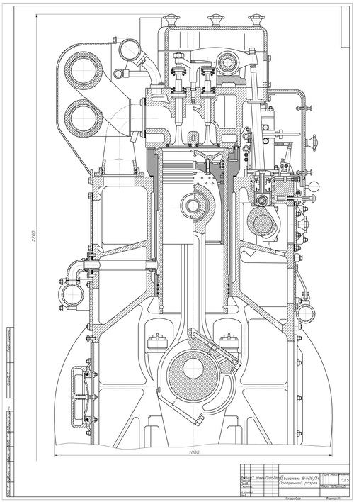 Wartsila 8l32 чертеж