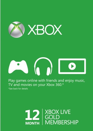 XBOX LIVE 12 МЕСЯЦЕВ GOLD CARD (REGION FREE)