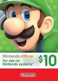 CARTÃO NINTENDO Eshop 3DS / WII U (CASH CARD) $100 Dólares - GCM