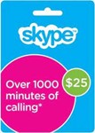 SKYPE VOUCHER 25$ (activation http://www.skype.com)