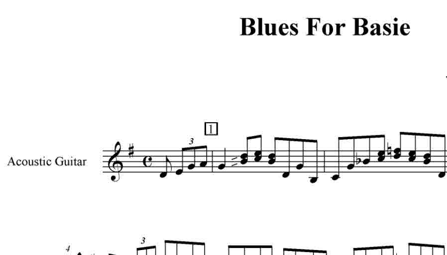 Blues for Basie  (Joe Pass) Ноты, табы, GP6
