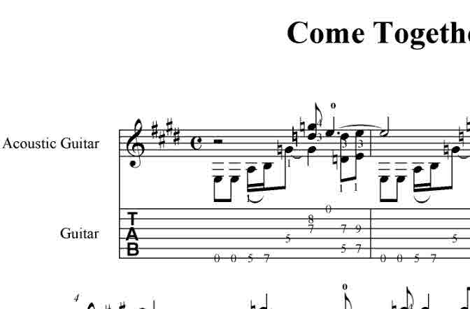 Come Together (The Beatles) pdf+gp6