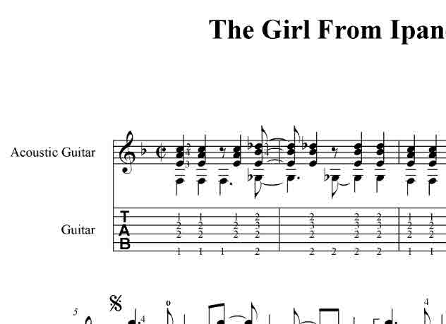 The Girl From Ipanema (A. C. Jobim) pdf+gp6