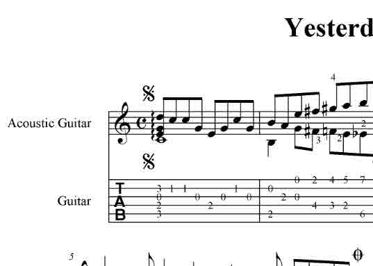 Yesterday   (The Beatles) pdf+gp6