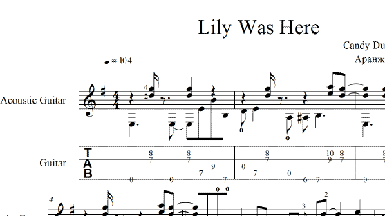 Lily Was Here - Dave Stewart, pdf+gp6