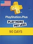 Playstation Plus PSN Plus 90 days USA + Скидки