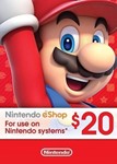 Nintendo eshop 20$ USA - без комиссии