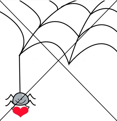 Spider web and heart (Паутина и сердце).
