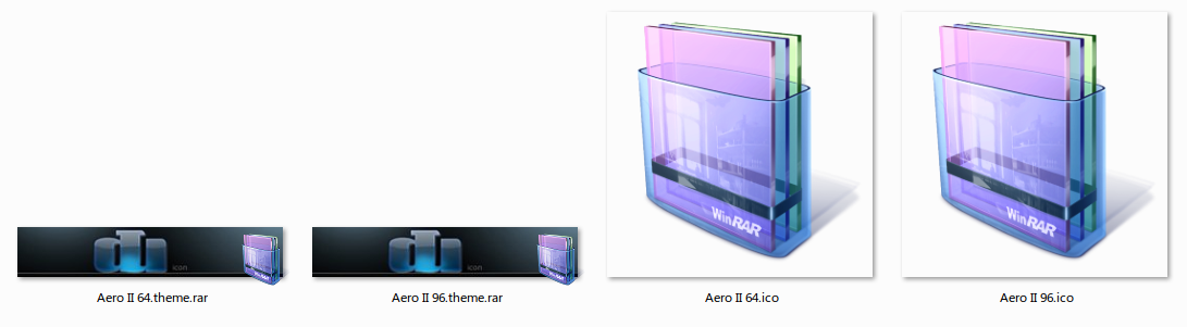 Icons dtu WinRAR Aero II 64 & 96 (ORIGINAL)