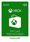 XBOX LIVE CARD $25 (USA)