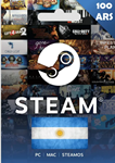 STEAM WALLET GIFT CARD ARS 100 Аргентина