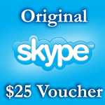 25 USD Genuine Card for Skype.com 1*25$ ORIGINAL