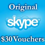 30$ Ваучеры пополнения 3*10$ Активация на Skype.com