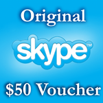 50$ Ваучеры пополнения 2*25$ Активация на Skype.com