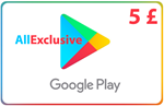 Google Play Gift Card GBP - 5 £ Великобритания