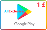 Google Play Gift Card GBP - 1 £ Великобритания