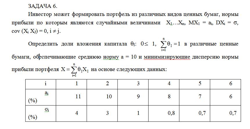 Инвестор может формировать портфель из различных видов