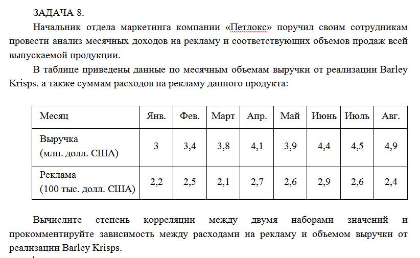 Начальник отдела маркетинга компании «Петлокс» поручил