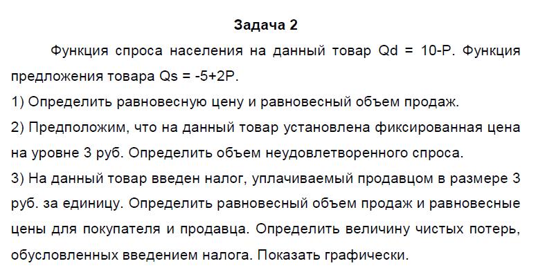 ТюмГУ Ценообразование Вариант 2 контрольная