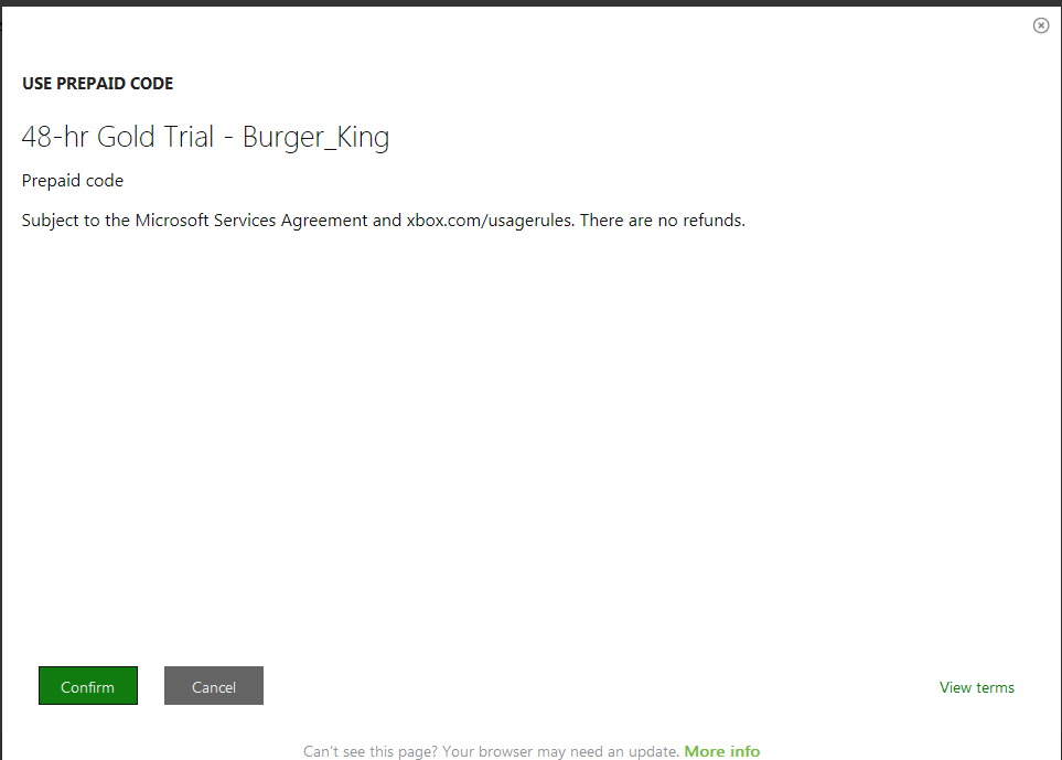 xbox live gold 48h